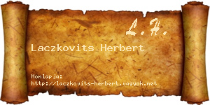 Laczkovits Herbert névjegykártya